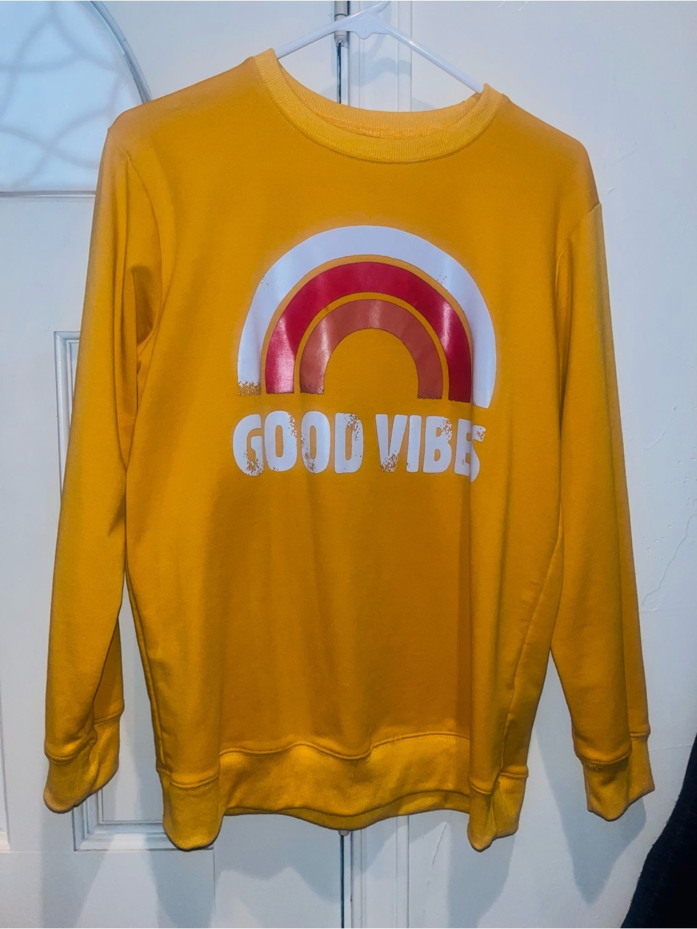 Good Vibes Yellow Crewneck Sweatshirt